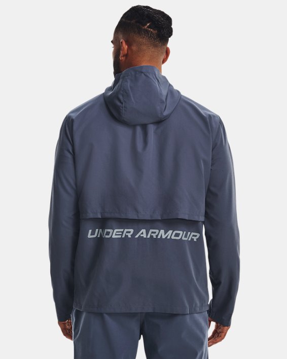 Men's UA Storm Run Hooded Jacket, Gray, pdpMainDesktop image number 1